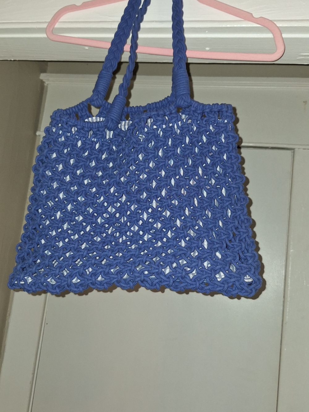 Talbots Royal Blue Handwoven Shoulder Bag